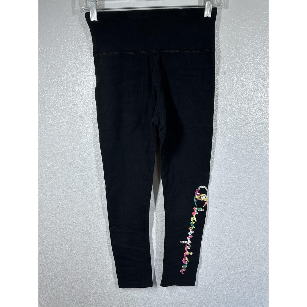 Champion Leggings Womens Small High Rise Stretch Athletic Pants Floral Print